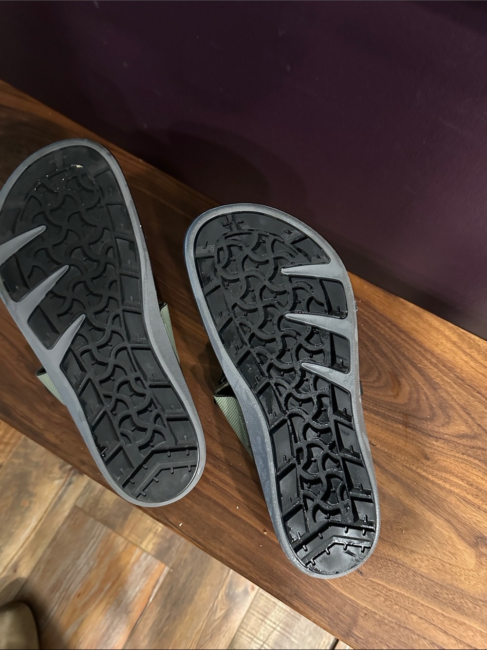 Birkenstock Black Sandals with Sage Straps - Picture 3 of 4